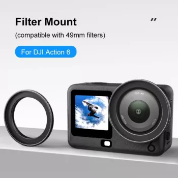 PULUZ Soporte adaptador de filtro de 49mm para DJI Osmo Action 6