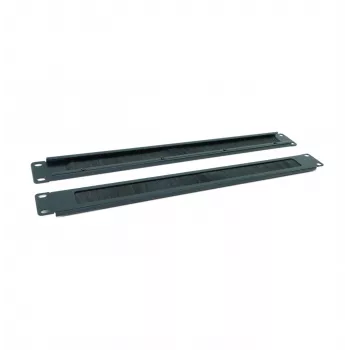 RACKTEL RL-ZASZP Panel de entrada de cables con cepillo 1U para rack de 19 pulgadas, negro