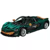 LEAN TOYS Bloques de construcción Coche deportivo verde 1:8 P1 3268uds