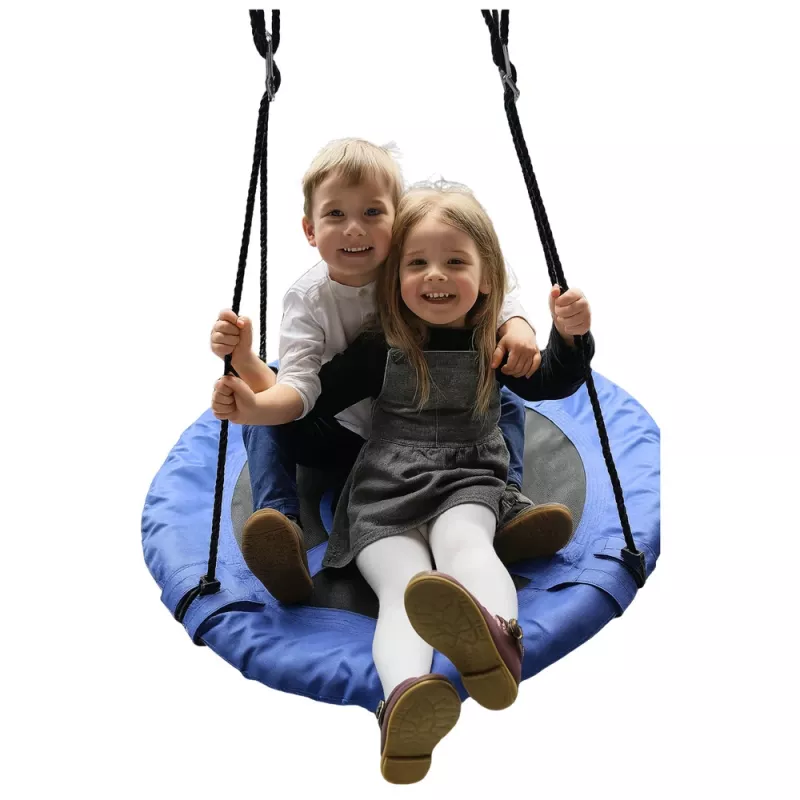 LEAN SPORT Columpio de jardín nido de cigüeña para niños azul 80 cm