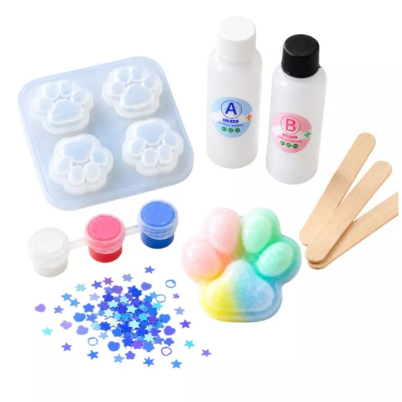 LEAN TOYS Set creativo DIY para hacer squishies pata de gato 44 piezas