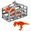 LEAN TOYS Set de Transporte de Dinosaurios: Camión, Camión Grúa, Helicóptero, Luces, Sonido