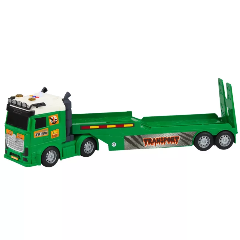 LEAN TOYS Set de Transporte de Dinosaurios: Camión, Camión Grúa, Helicóptero, Luces, Sonido