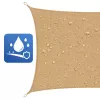 LEAN Vela de sombra para jardín, rectangular, beige, impermeable, 200x300 cm