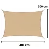LEAN Vela de sombra para jardín, rectangular, beige, impermeable, 200x300 cm