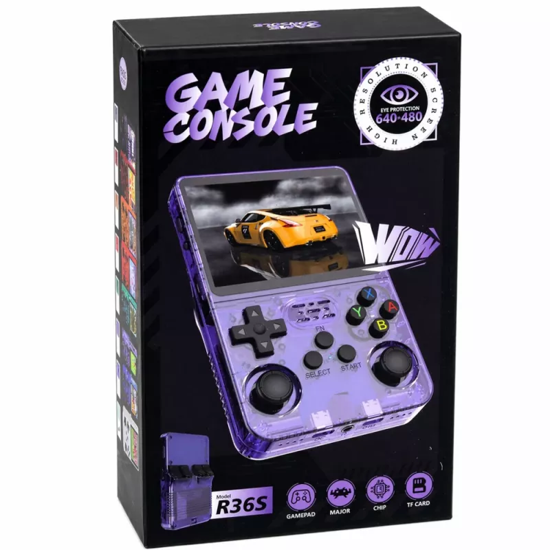 LEAN TOYS Consola retro portátil Mini R36S 21.000 IPS 3,5