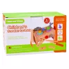 LEAN TOYS Set de caja de herramientas de madera para niños con engranajes y tuercas - 25 piezas, madera FSC, a partir de 3 años