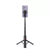 Tech-Protect L06S Palo selfie trípode con luz LED y mando a distancia Bluetooth, Negro