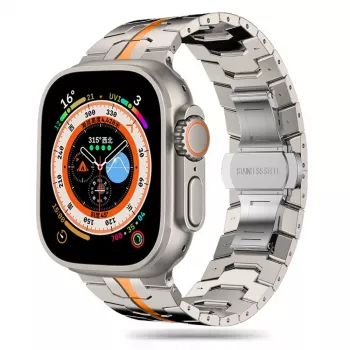 TECH-PROTECT STAINLESS LINE Correa para Apple Watch 44/45/46/49 mm Titanio/Naranja
