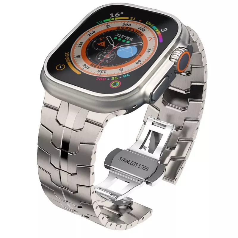 Tech-Protect Stainless Line Apple Watch 6 / 7 / 8 / 9 / 10 / SE / Ultra 1 / 2 (44 / 45 / 46 / 49 mm) Correa de eslabones de titanio