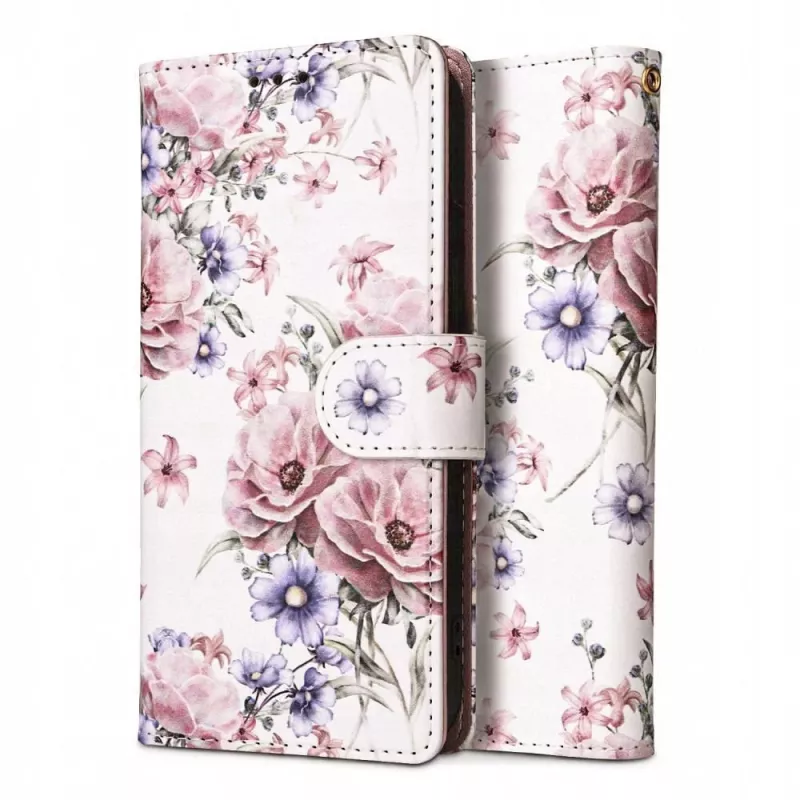 TECH-PROTECT Funda cartera para Redmi Note 13 Pro 5G / Poco X6 5G con compartimento para tarjetas, Floral