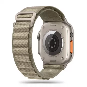 TECH-PROTECT NYLON PRO Apple Watch 6 / 7 / 8 / 9 / 10 / SE / Ultra 1 / 2 (44 / 45 / 46 / 49 mm) Titanio/Oliva