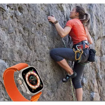 TECH-PROTECT NYLON PRO Apple Watch 6 / 7 / 8 / 9 / 10 / SE / Ultra 1 / 2 (44 / 45 / 46 / 49 mm) Titanio/Oliva
