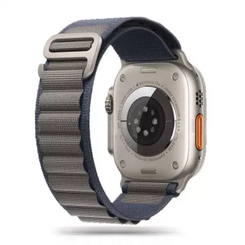TECH-PROTECT Nylon Pro Correa para Apple Watch Series 6/7/8/9/10/SE/Ultra 1/2 (44/45/46/49 mm) Azul marino/Gris