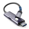 TECH-PROTECT ULTRABOOST Lector de tarjetas SD y Micro SD Lightning y USB Gris
