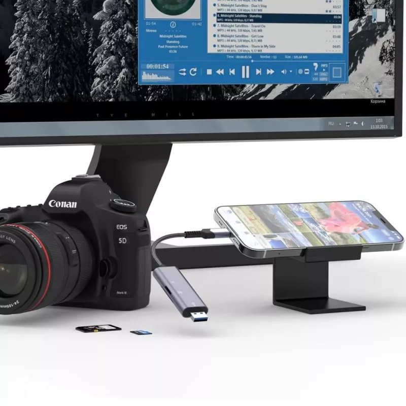 TECH-PROTECT ULTRABOOST Lector de tarjetas SD y Micro SD Lightning y USB Gris