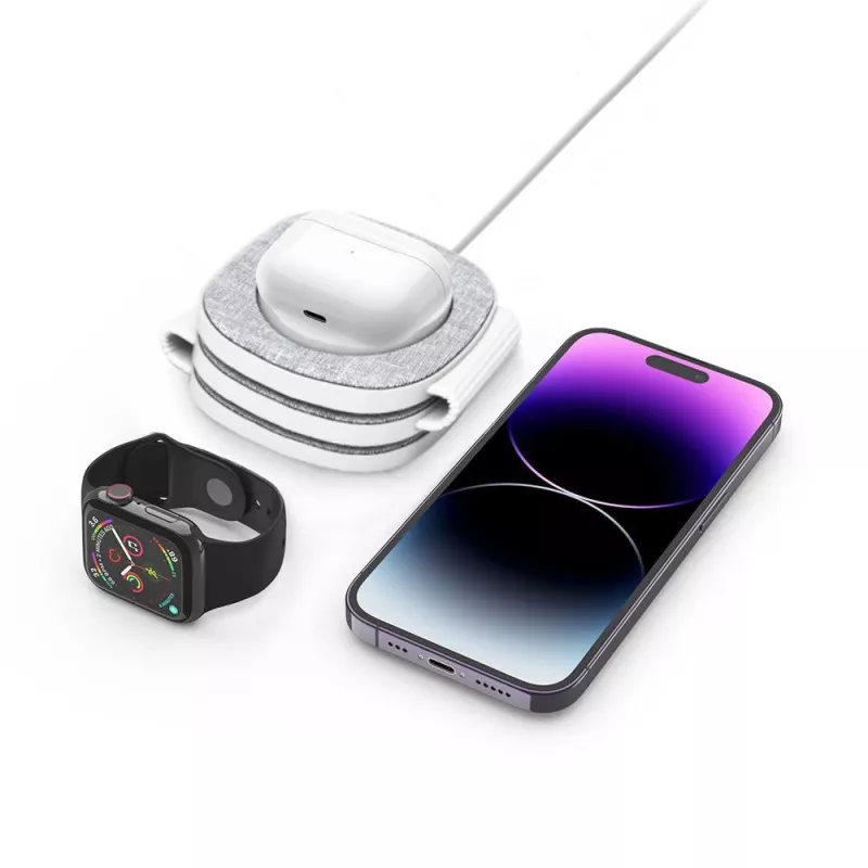 Tech-Protect QI15W-A32 Soporte de carga inalámbrica MagSafe 3IN1 gris