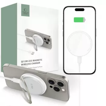 Tech-Protect QI15W-A33 Cargador inalámbrico MagSafe 15W Blanco