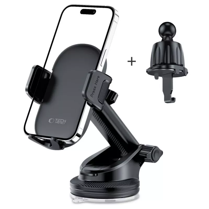 TECH-PROTECT V7 Soporte Universal para Coche de Salpicadero y Rejilla Negro