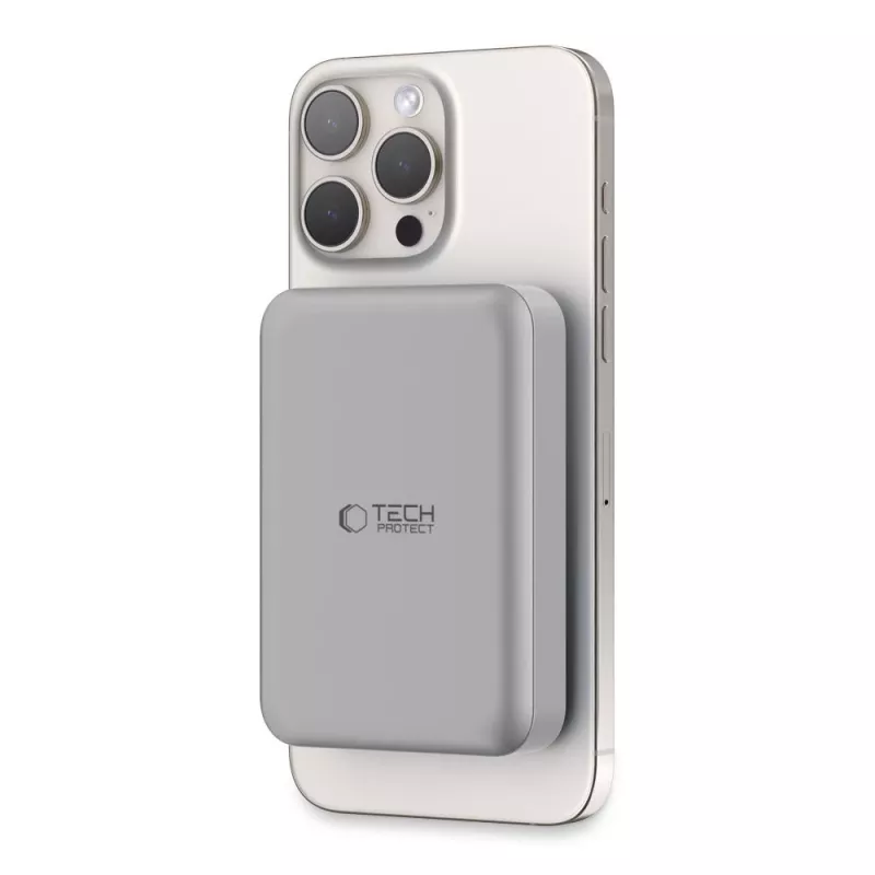 TECH-PROTECT PB11 LIFEMAG Batería Externa MagSafe 10000mAh Titanio