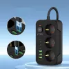 TECH-PROTECT PC3X6 Regleta de Enchufes 3 USB y 3 Type-C y 3 Tomas 200cm Negro
