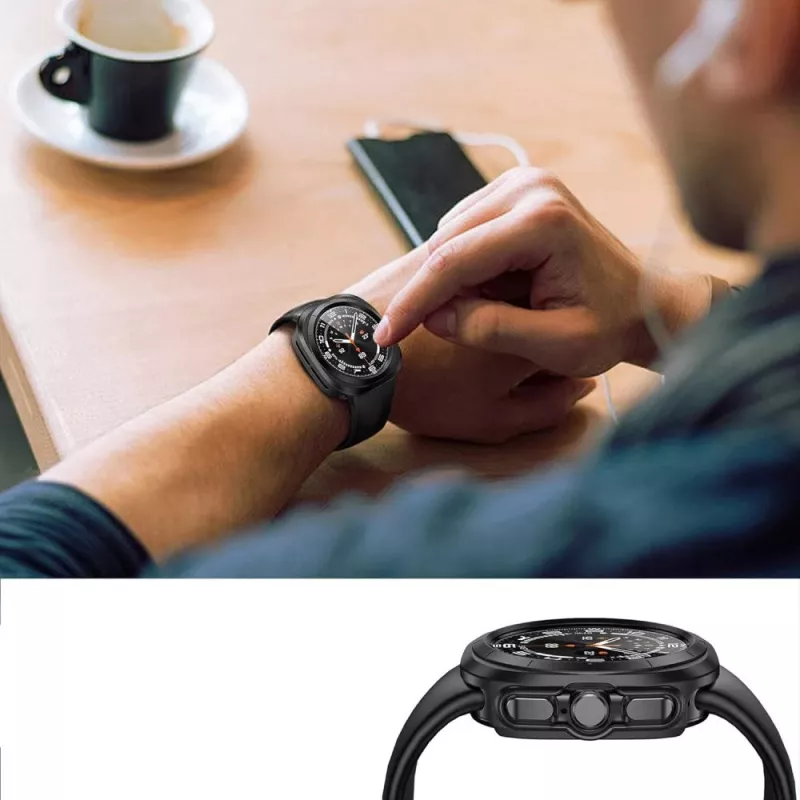 TECH-PROTECT DEFENSE360 Funda Protectora para Samsung Galaxy Watch Ultra (47 mm) Negro
