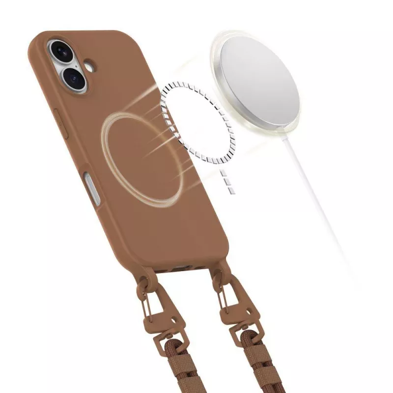 Tech-Protect Magnecklace MagSafe iPhone 16 Marrón Chocolate