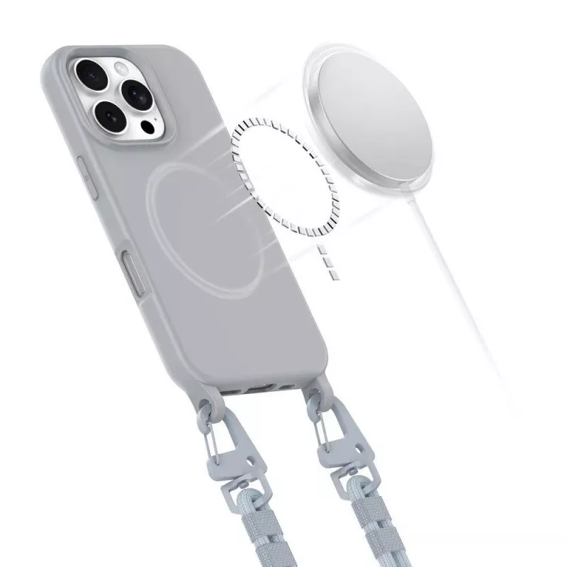 Tech-Protect Magnecklace Cordón MagSafe para iPhone 16 Pro Max Gris