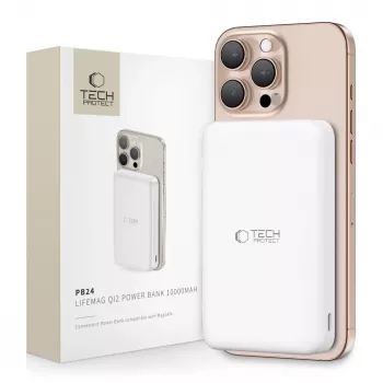TECH-PROTECT PB24 LIFEMAG QI2 MAGSAFE BATERÍA EXTERNA 10000MAH BLANCO