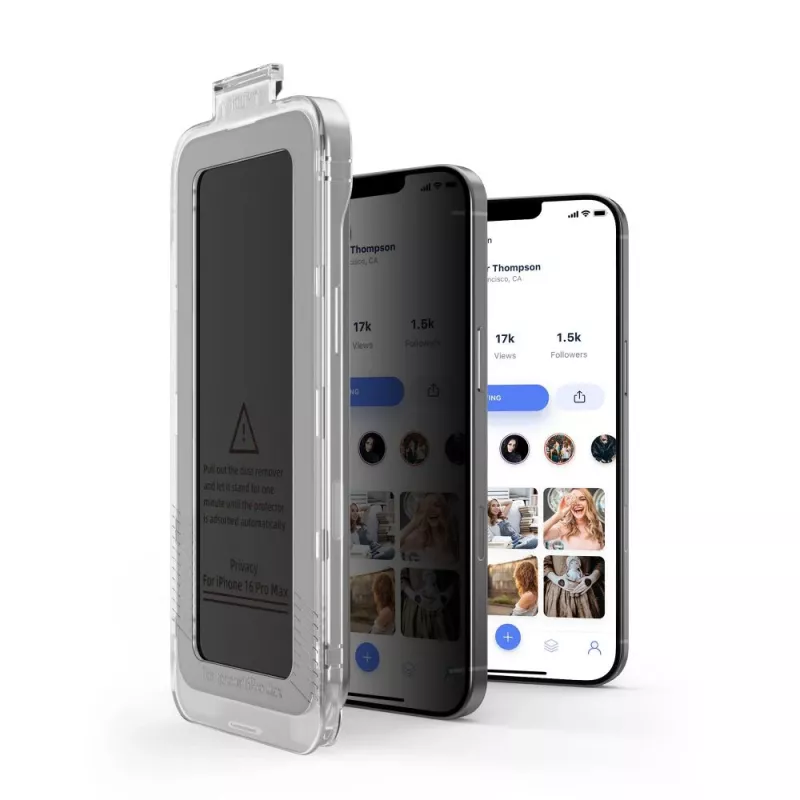 TECH-PROTECT Quick Set Spy+ Protector de Pantalla de Cristal Templado con Privacidad para Apple iPhone 12 / iPhone 12 Pro (Pack de 2)