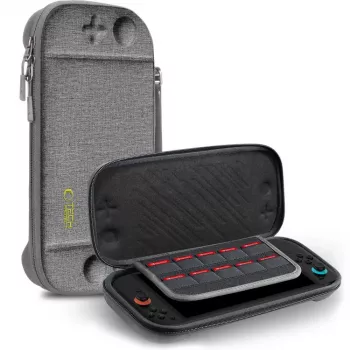 TECH-PROTECT Slim Pouch para Nintendo Switch 2, Gris Oscuro