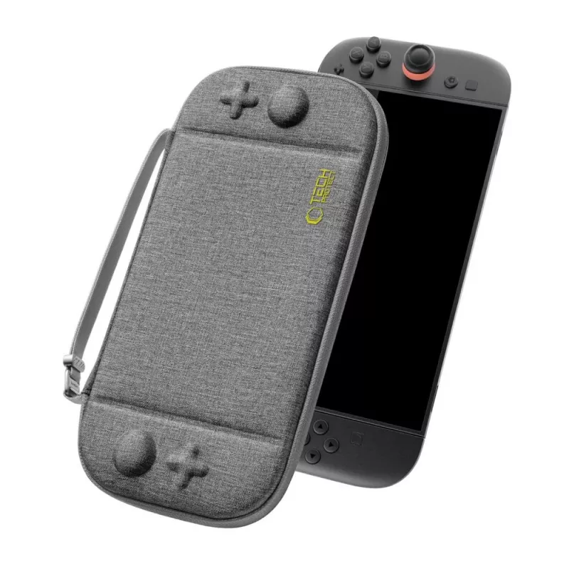 TECH-PROTECT Slim Pouch para Nintendo Switch 2, Gris Oscuro
