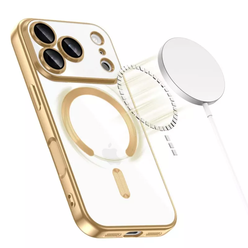 Tech-Protect MagFlex MagSafe Funda para Apple iPhone 17 Pro, Shiny Gold
