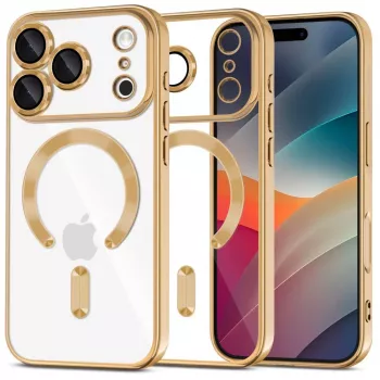 Tech-Protect MagFlex Magsafe Funda para Apple iPhone 17 Pro Max, Shiny Gold