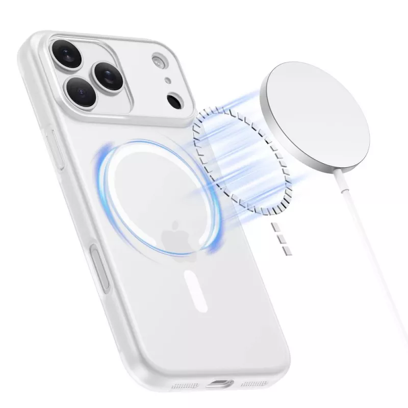 Tech-Protect MagSlim MagSafe Funda para iPhone 17 Pro, Mattweiß