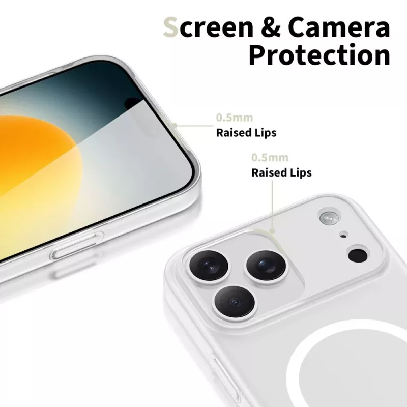 Tech-Protect MagSlim MagSafe Funda para iPhone 17 Pro, Mattweiß