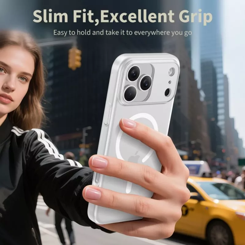 Tech-Protect MagSlim MagSafe Funda para iPhone 17 Pro, Mattweiß