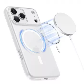 Tech-Protect MagSlim MagSafe Funda para iPhone 17 Pro Max, Mattweiß