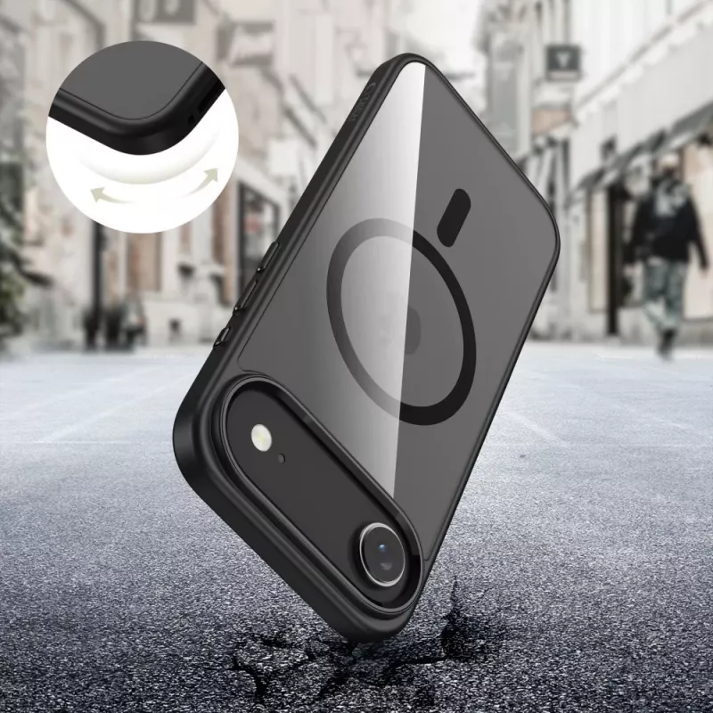 Tech-Protect Magmat MagSafe iPhone 17 Air Negro/Transparente