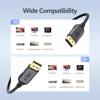 TECH-PROTECT ULTRABOOST Cable DisplayPort a DisplayPort 1.4 4K 60Hz 200cm Negro