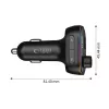 TECH-PROTECT CC07 Cargador de coche 3 puertos PD 54W + Transmisor FM Bluetooth Negro