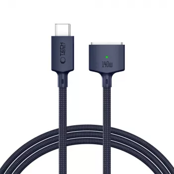 TECH-PROTECT MMC01 ULTRABOOST Magnetic MacBook Cable USB-C a MagSafe 3 140W 2m Azul medianoche