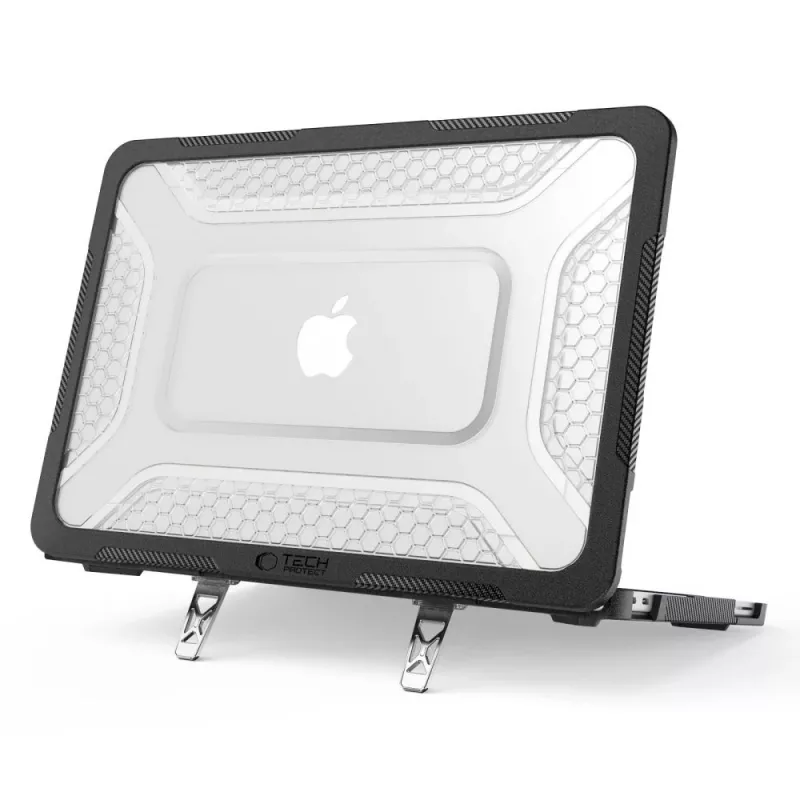 Tech-Protect Kevlar Pro MacBook Neo 13 2026 Funda protectora para portátil Negro mate/Transparente