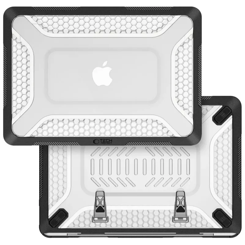 Tech-Protect Kevlar Pro MacBook Neo 13 2026 Funda protectora para portátil Negro mate/Transparente