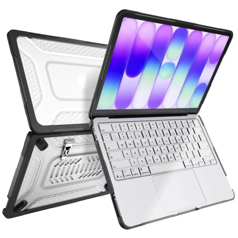 Tech-Protect Kevlar Pro MacBook Neo 13 2026 Funda protectora para portátil Negro mate/Transparente