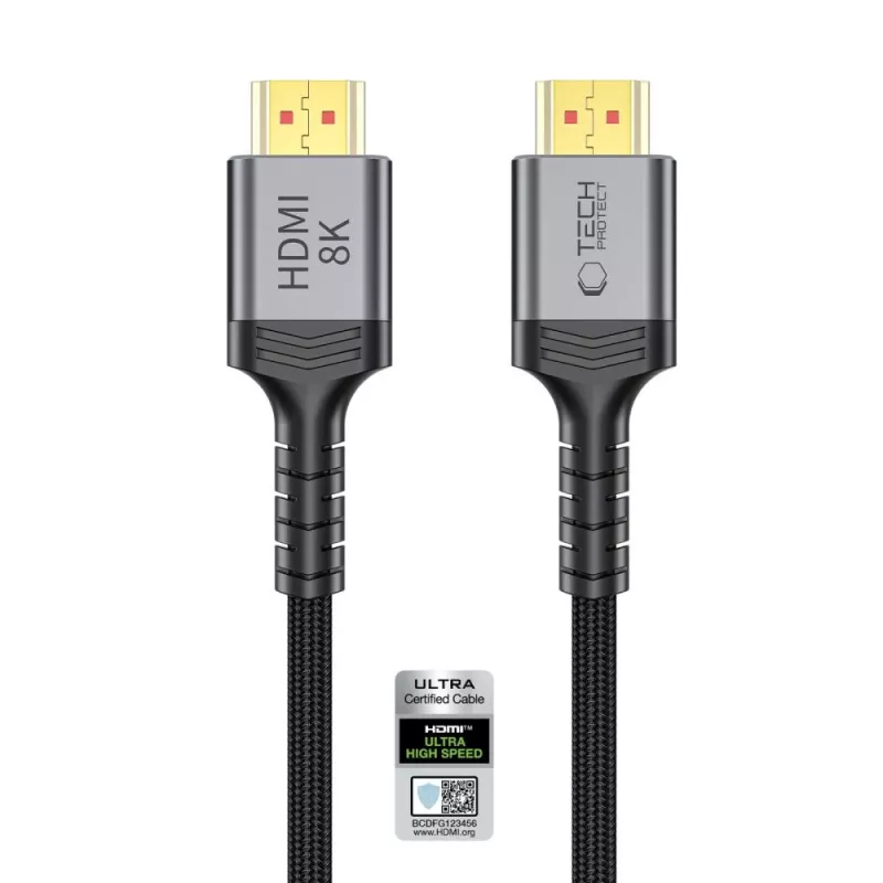 TECH-PROTECT ULTRABOOST CABLE HDMI 2.1 4K 120HZ / 8K 60HZ 200CM SCHWARZ