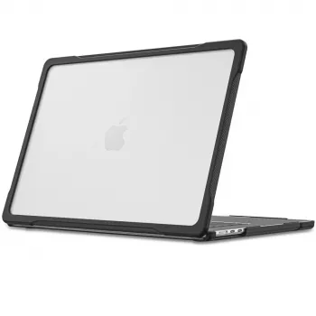 Tech-Protect Velar Funda rígida para MacBook Air 13 M2-M5 2023-2026 Negro/Transparente mate