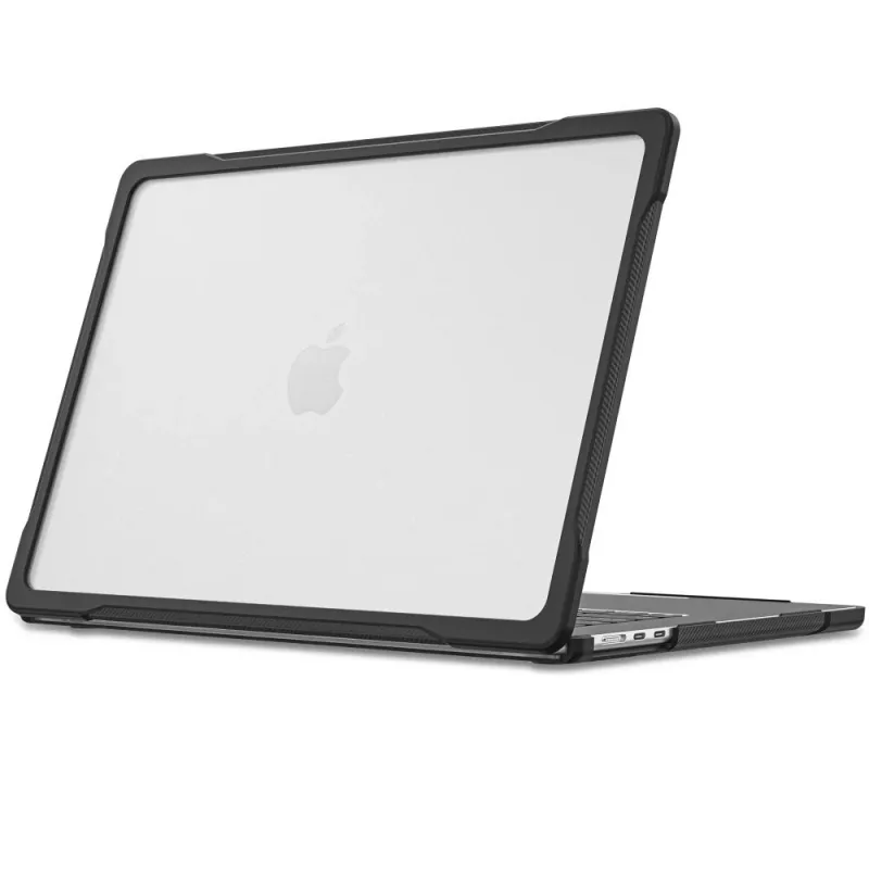 Tech-Protect Velar Funda rígida para MacBook Air 15 M2-M5 2023-2026 Negro/Transparente mate