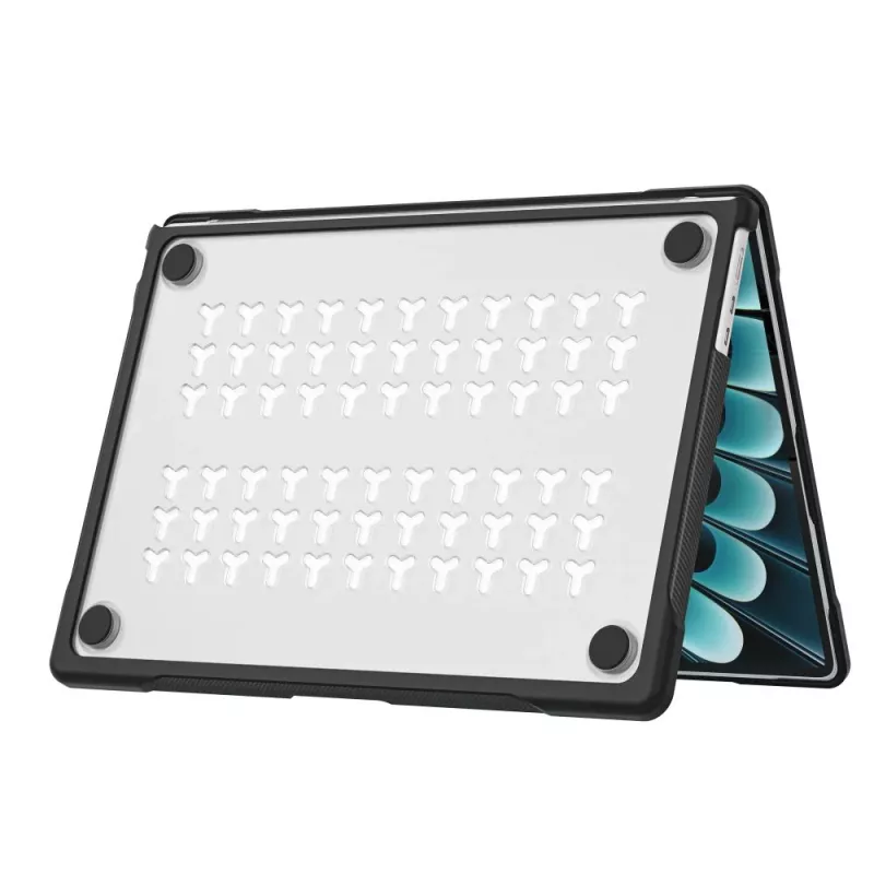Tech-Protect Velar Funda rígida para MacBook Air 15 M2-M5 2023-2026 Negro/Transparente mate