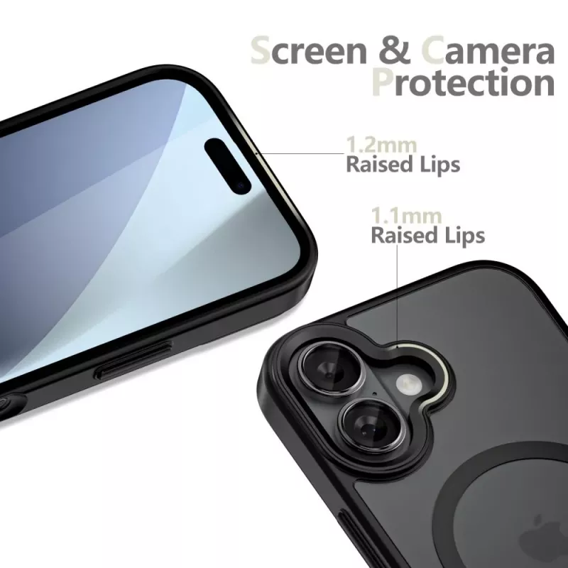 Tech-Protect Magmat XT Set de 4 Funda MagSafe para iPhone 17, Negro mate